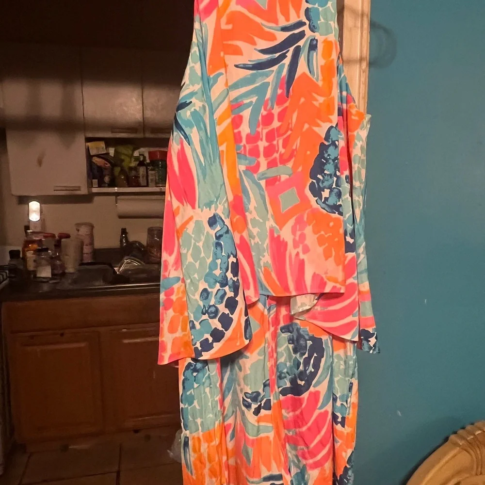 Lilly Pulitzer Pink and Blue Kids Romper - Picture 17 of 17